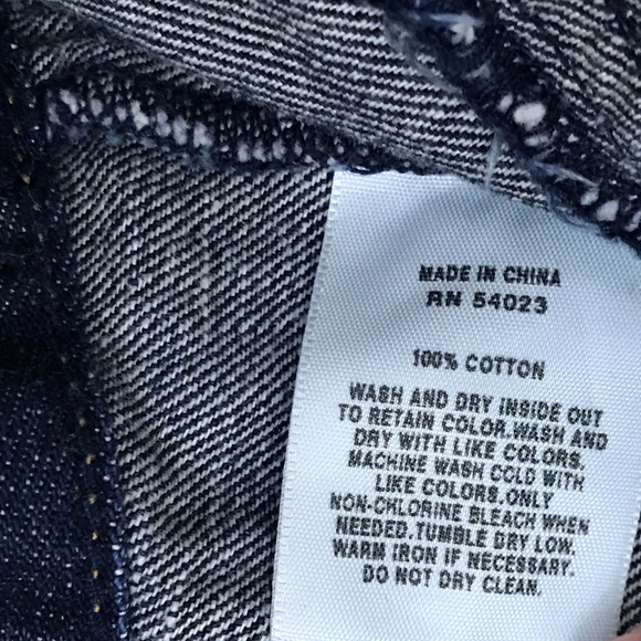 GAP Distressed Jean Jacket Denim Blue Small S - Picture 5 of 8